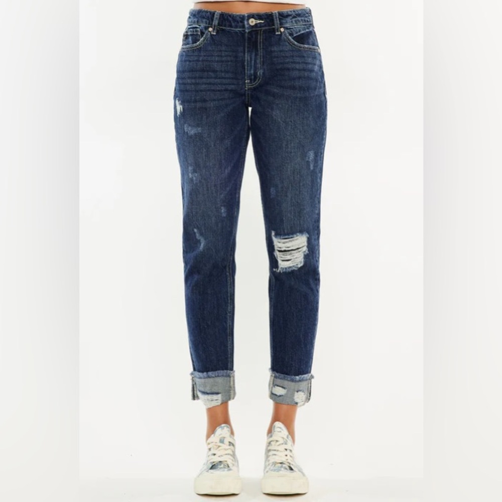 KanCan Bernice High Rise Boyfriend Jeans Size 5-6/28-29?